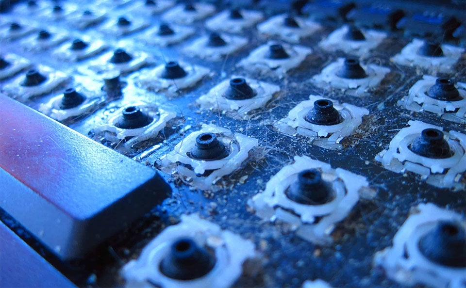 Mizeria de sub tastele unei tastaturi.